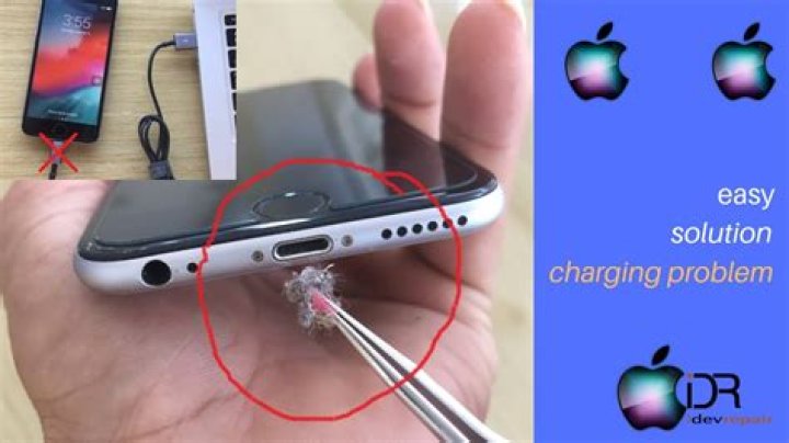 How do I clean my iPhone charging port?