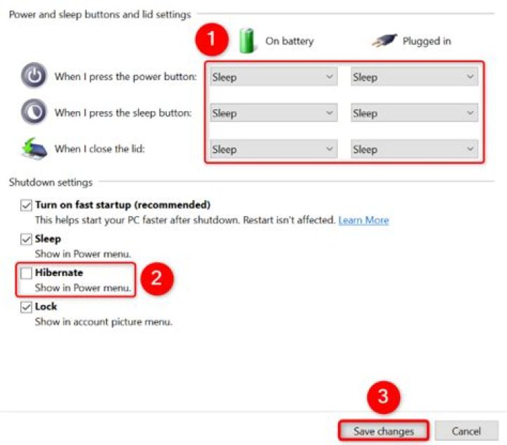 How do I disable hibernation?
