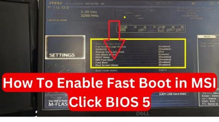 How do I enable fast boot on MSI motherboard?