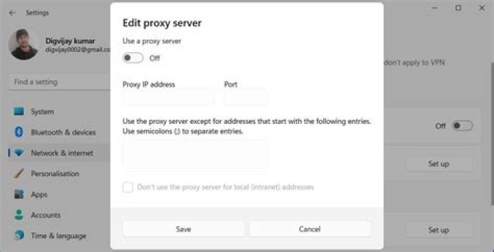 How do I find System proxy