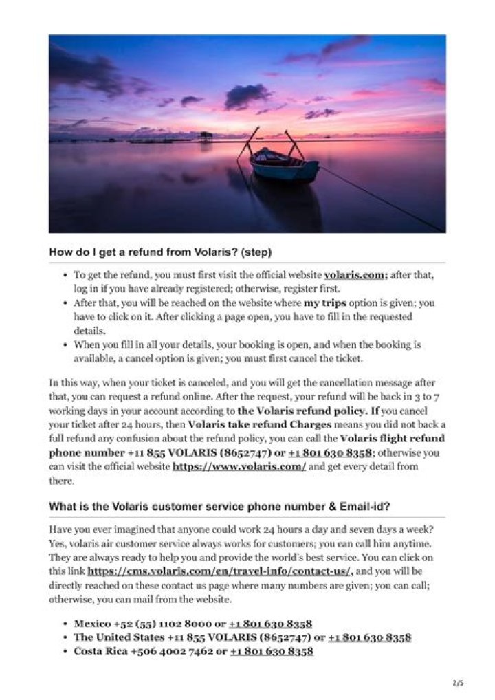 How do I get a refund from Volaris