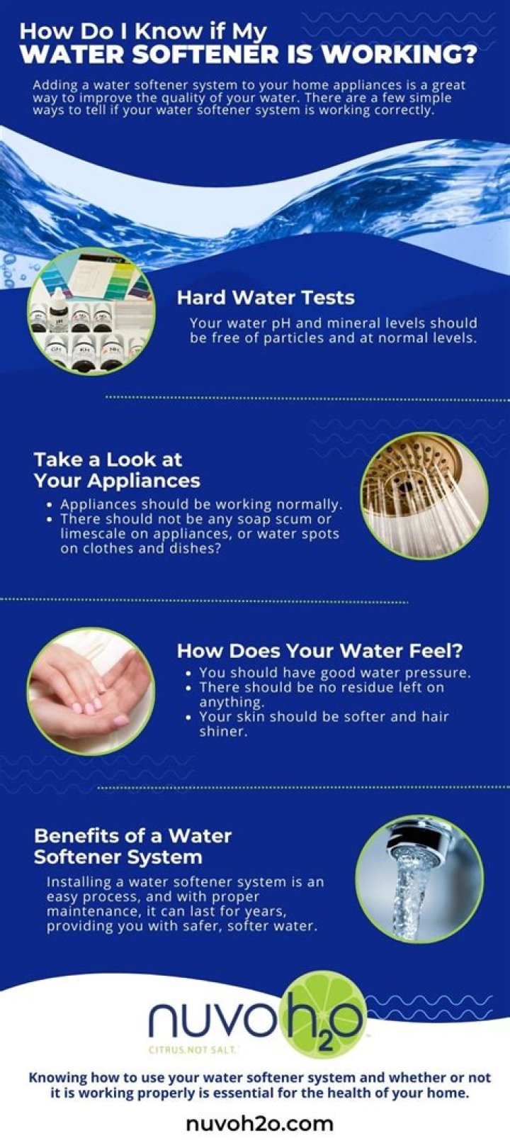 How do I know if my water softener is working correctly?