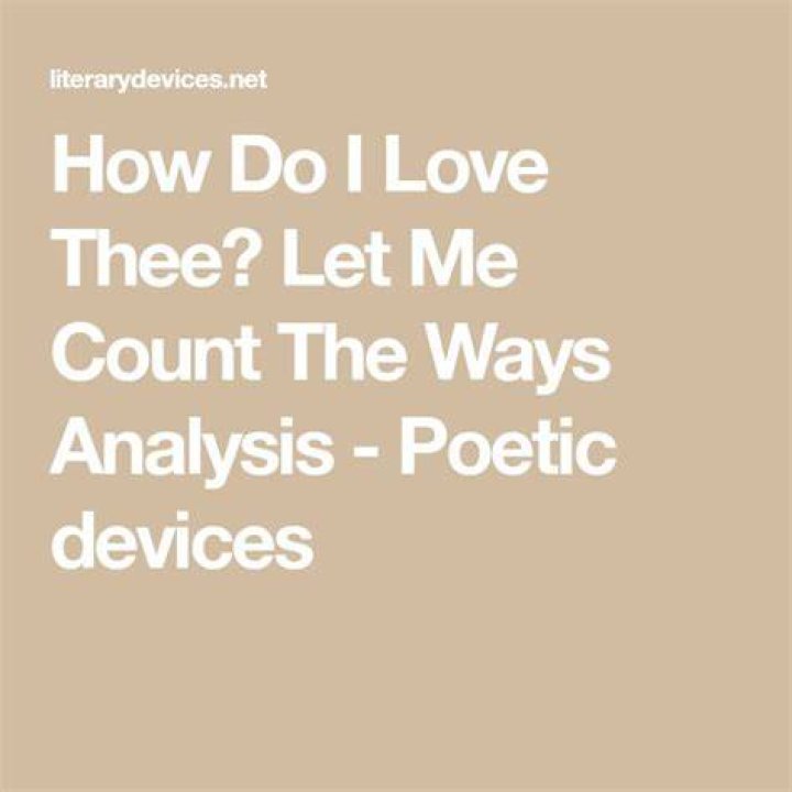 how do i love thee let me count the ways analysis