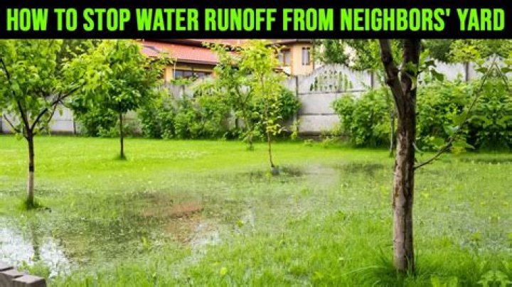 How do I stop water from draining in my neighbors yard