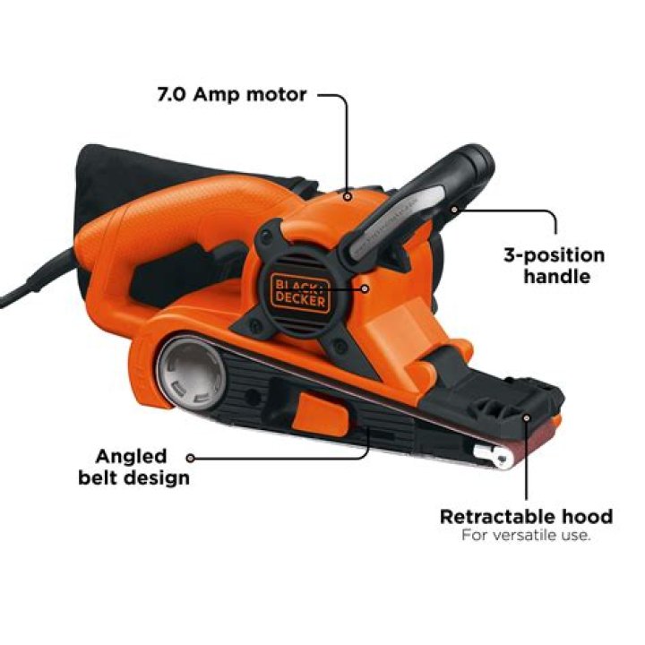 How do you adjust a Black and Decker belt sander