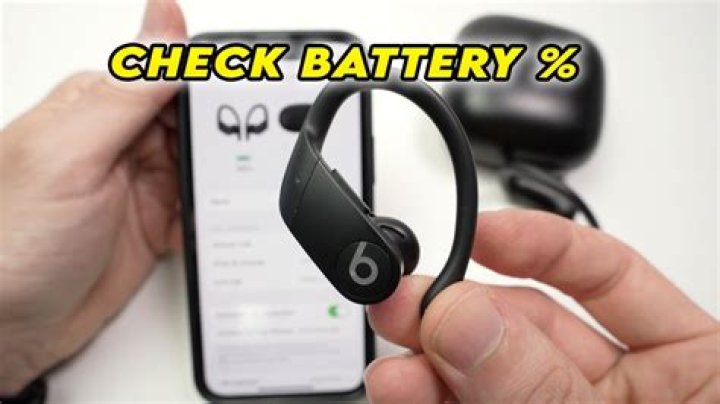 How do you check Powerbeats batteries?