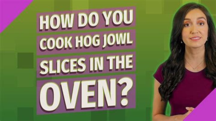 How do you cook hog jowl slices in the oven