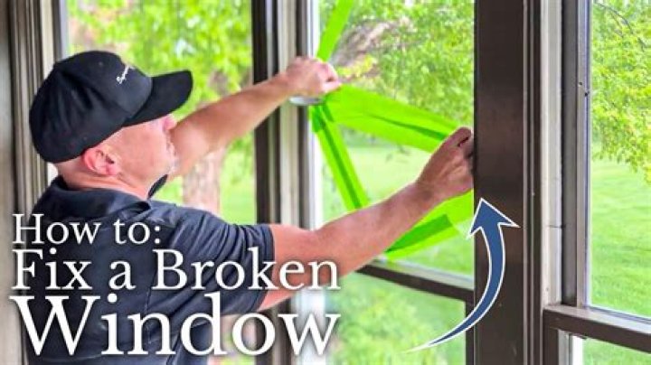 How do you fix a broken window at home
