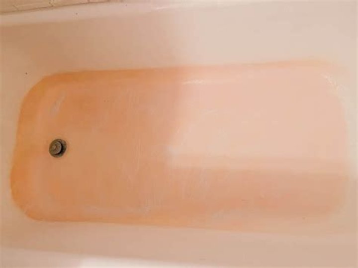 How do you get pink stains out of the bathtub