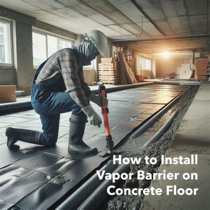 How do you install a vapor barrier on concrete?