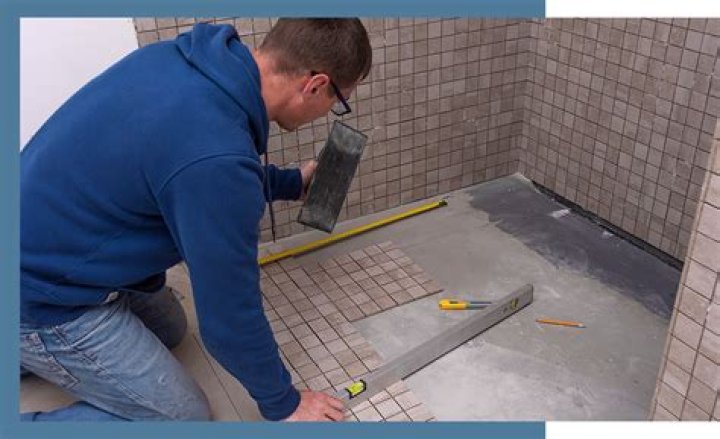 How do you install mosaic tiles in a shower