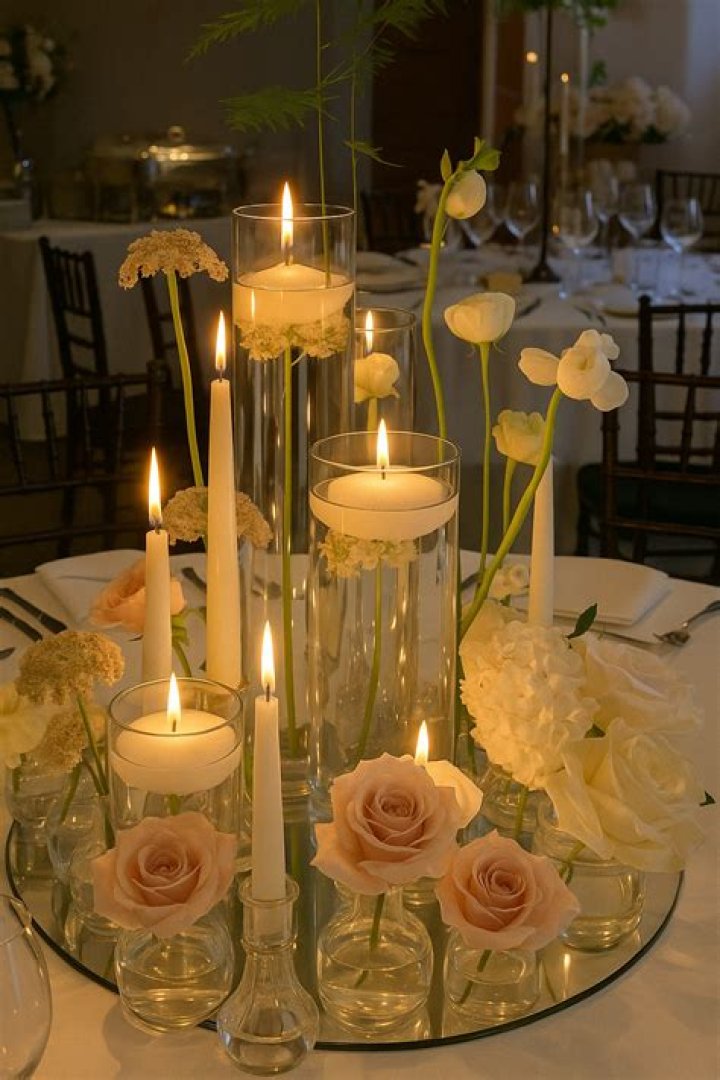 How do you make a floating rose centerpiece