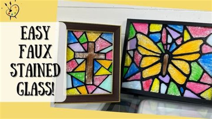 How do you make fake stained glass