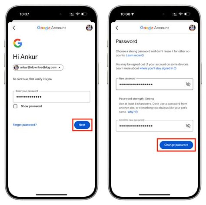 How do you reset your Google password?