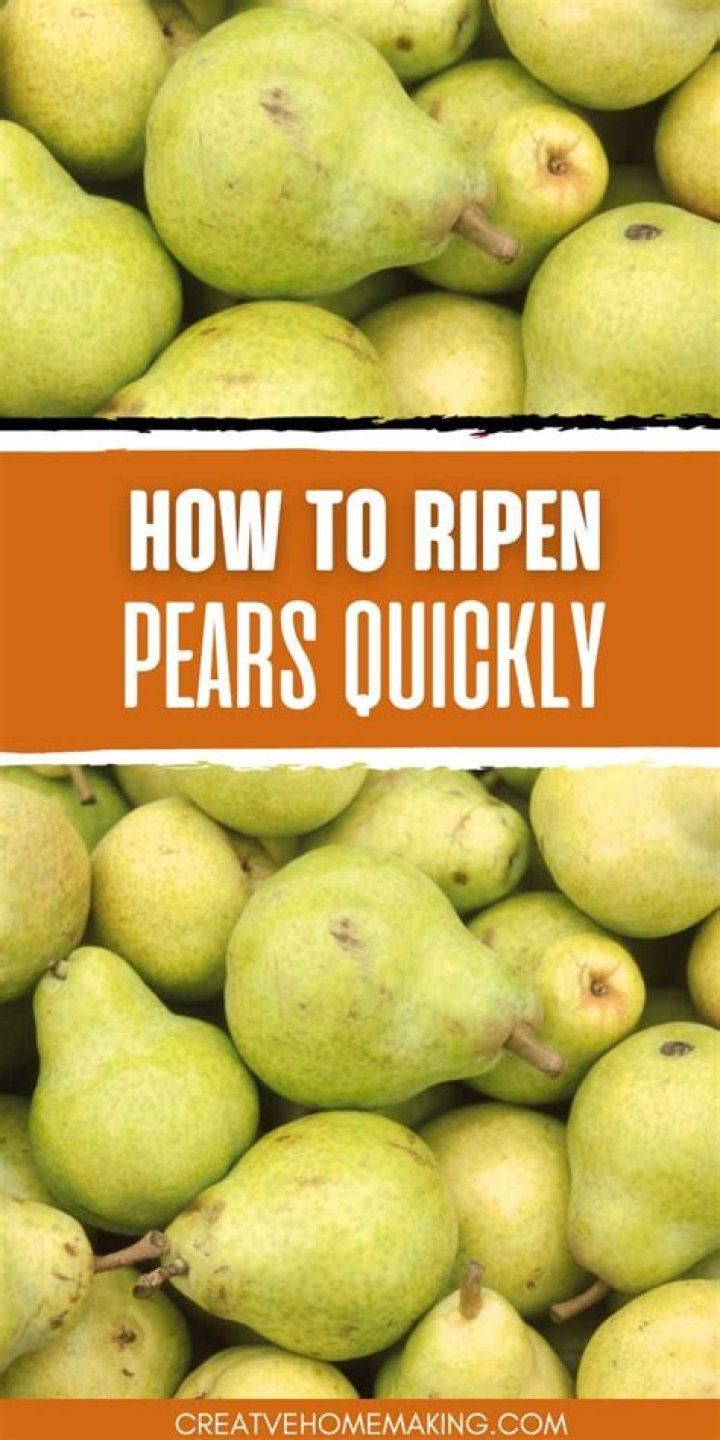 How do you ripen Comice pears
