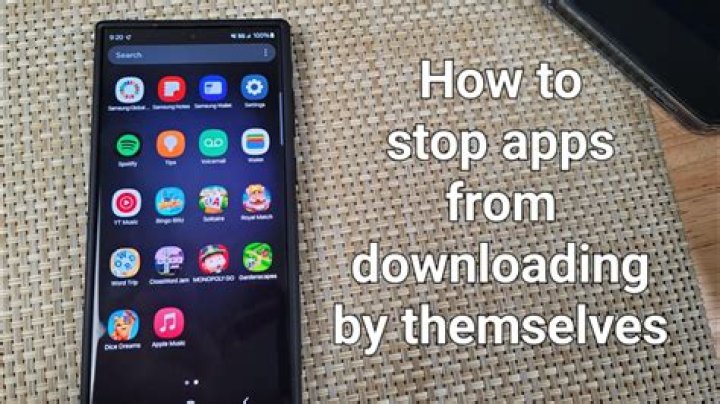 How do you stop Samsung from downloading apps?