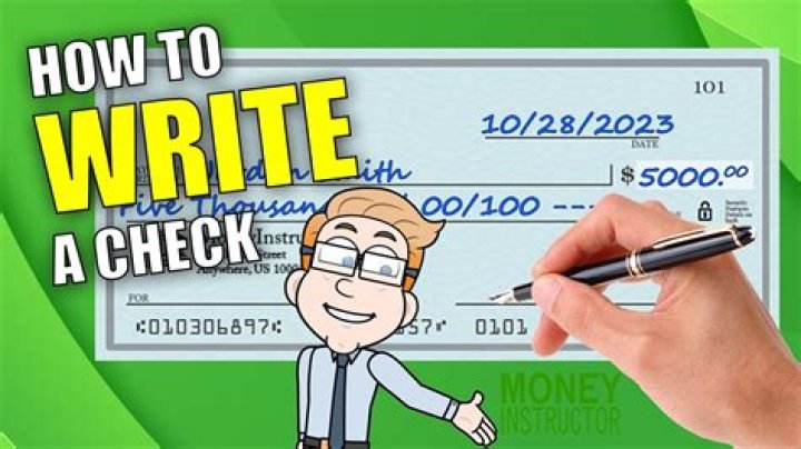 How do you write out a check for $100?