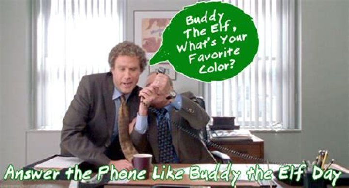 how does buddy the elf answer the phone