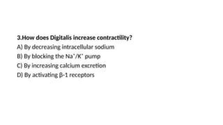 How does digitalis increase contractility