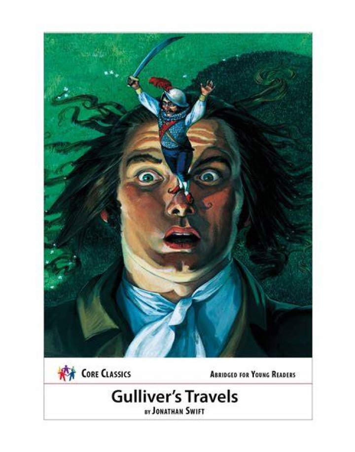 how does gulliver get to the flying island?