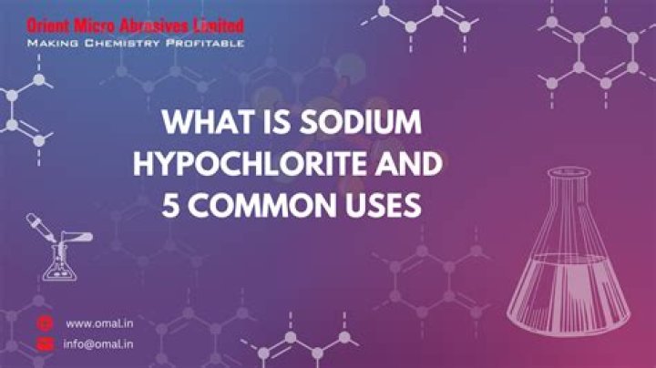 How does sodium hypochlorite affect pH