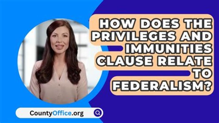 How does the privileges and immunities clause relate to federalism