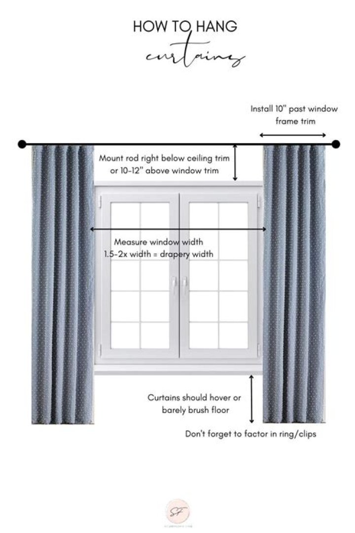 how far should curtain pole extend beyond window