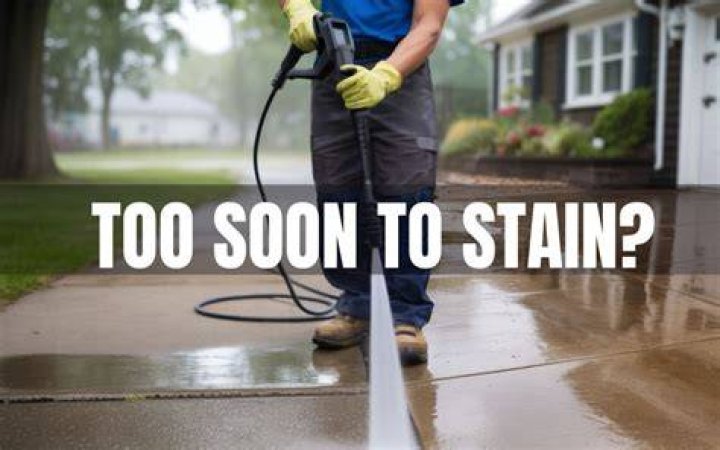 how long after pressure washing can you stain