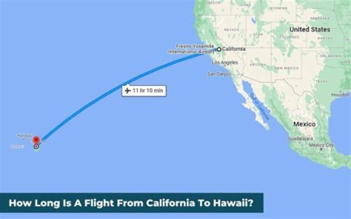 how long is a flight to hawaii from california