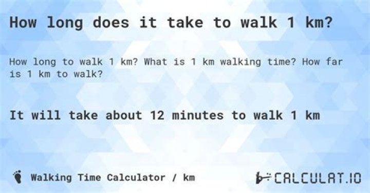 How long should it take to walk 1 mile?
