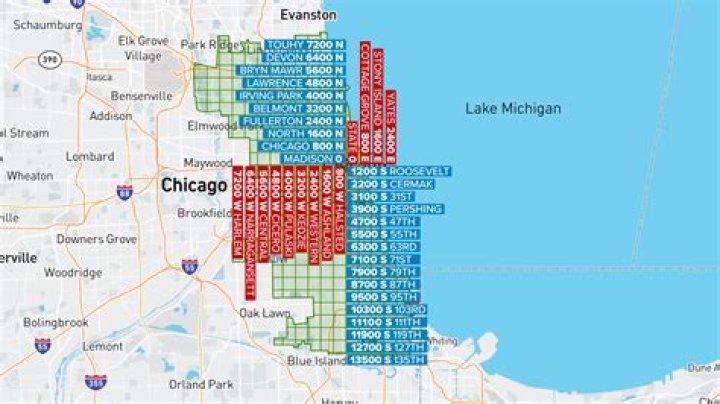 How many blocks long is Chicago?
