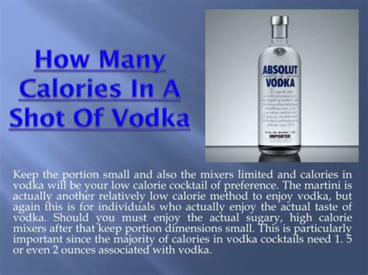 how many calories in vodka