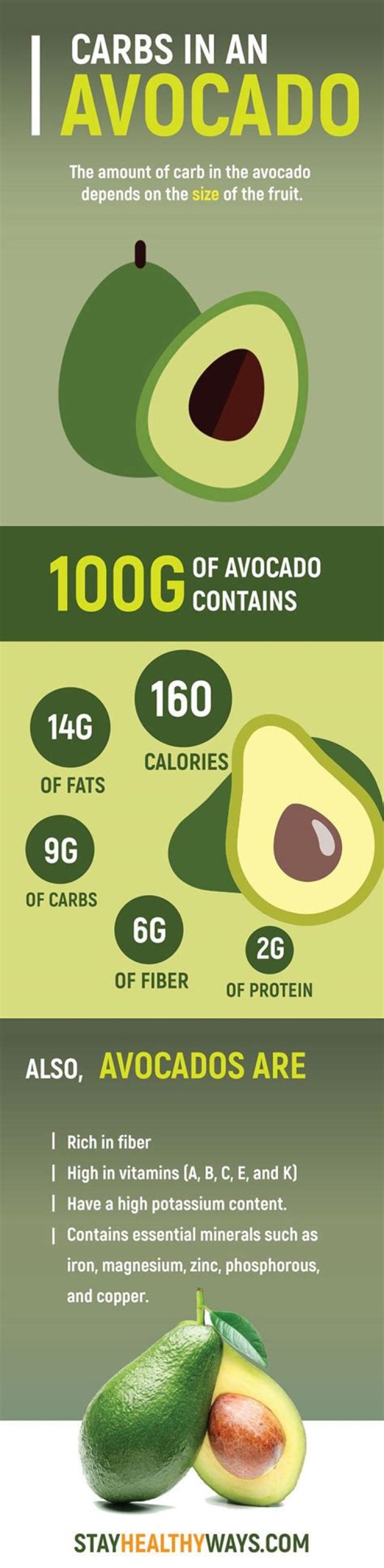 how many carbs in an avocado