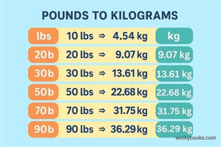how many pound is 20kg