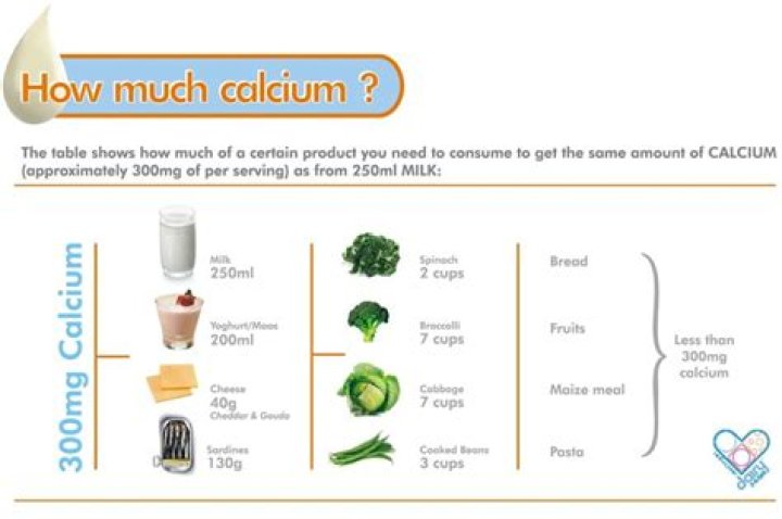 how much calcium in a cup of milk