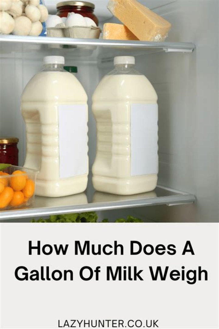 How much does 1 gallon of milk weigh?