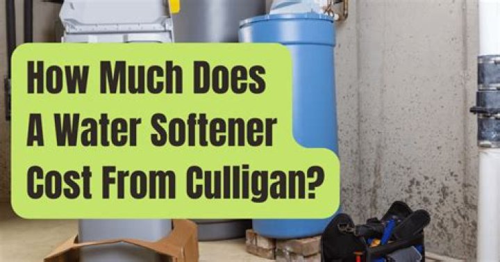 how much does a water softener cost from culligan
