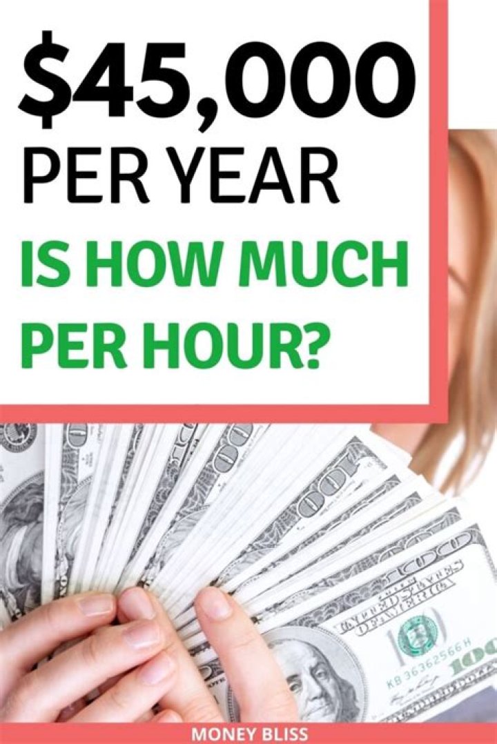 How much is 45k a year hourly?