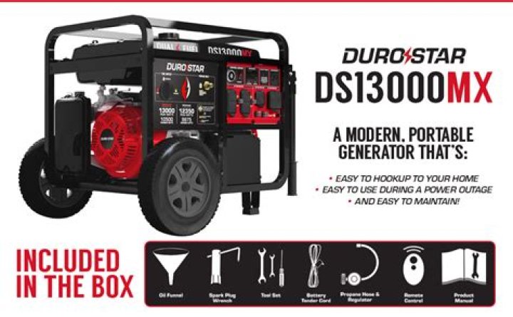 How much oil does a DuroStar generator take?