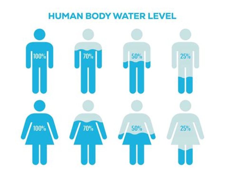 How much water must the body lose before death in percent