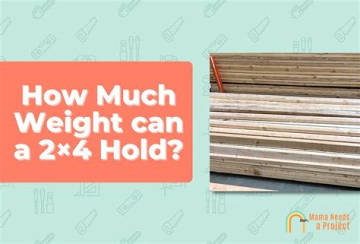 how much weight can a 2×4 hold vertically