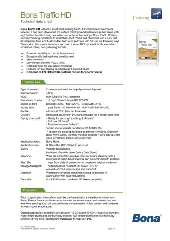 how to apply bona traffic hd