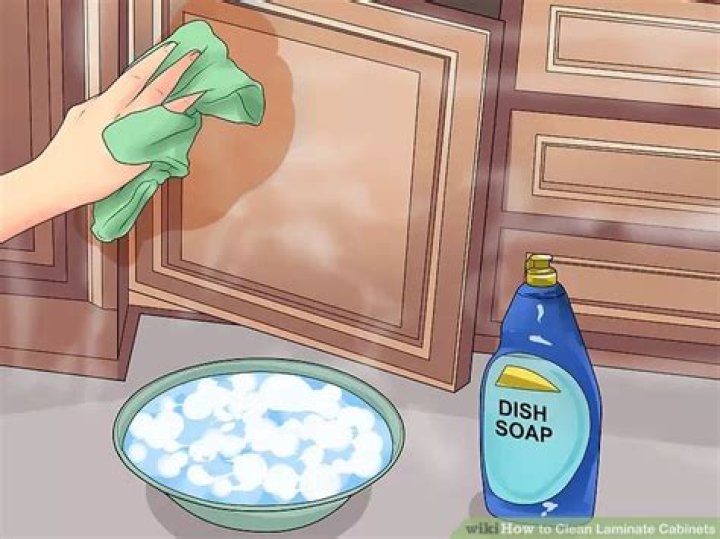 how to clean laminate cabinets