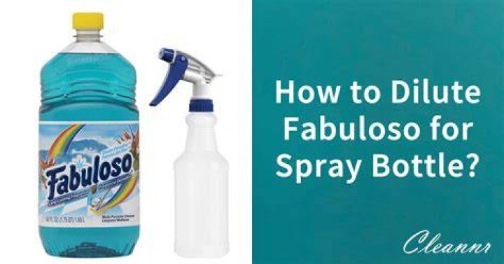 how to dilute fabuloso for spray bottle