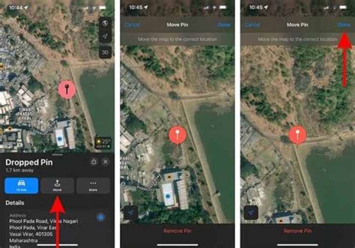 how to drop a pin on iphone
