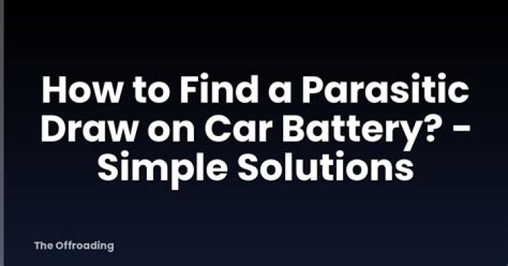 how to find a parasitic draw
