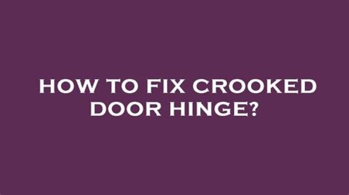 how to fix crooked door