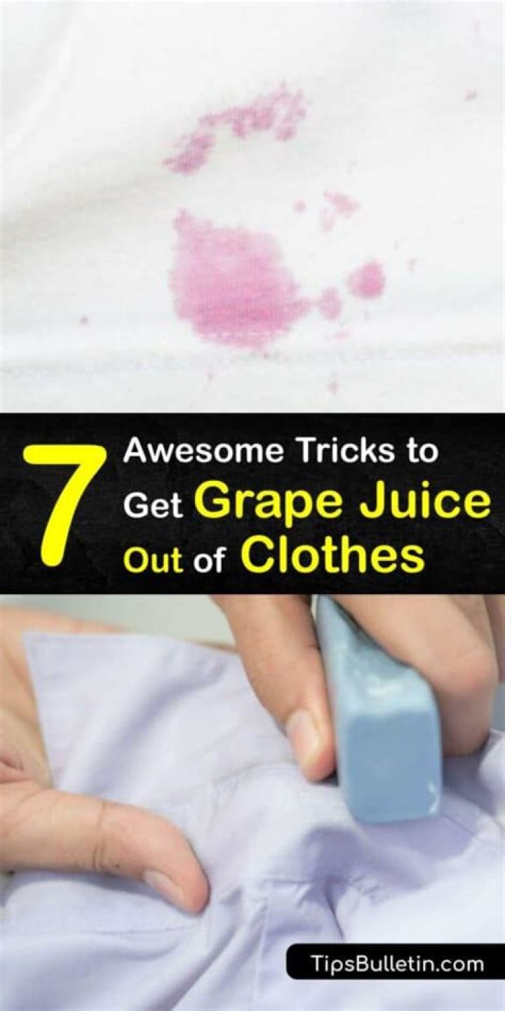 how to get grape juice out of clothes
