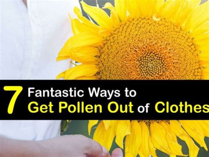 how to get pollen out of clothes