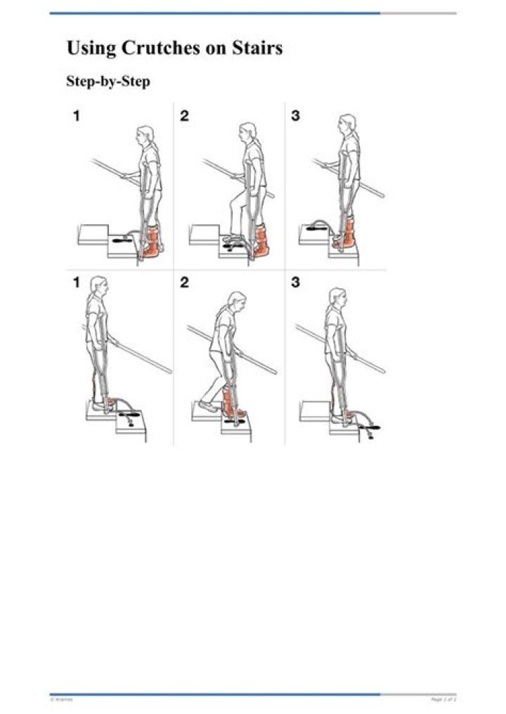 how to go up stairs with crutches